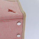 BURBERRY Nova Check Blue Nobel Hand Bag Canvas Pink Beige Auth bs15726-14