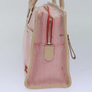 BURBERRY Nova Check Blue Nobel Hand Bag Canvas Pink Beige Auth bs15726-4