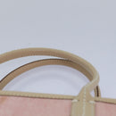BURBERRY Nova Check Blue Nobel Hand Bag Canvas Pink Beige Auth bs15726-8