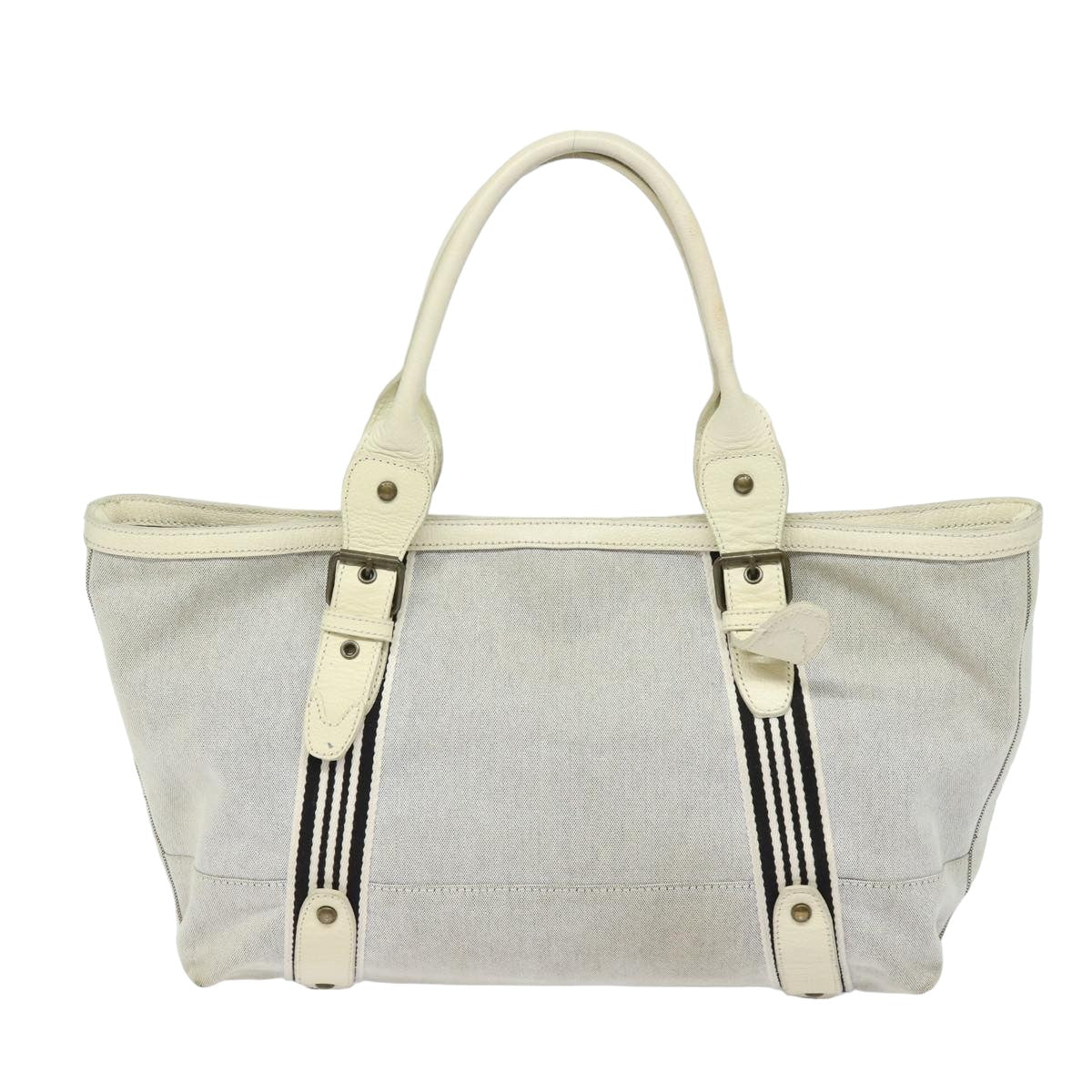 BURBERRY Blue Label Tote Bag Canvas Beige Auth bs15728