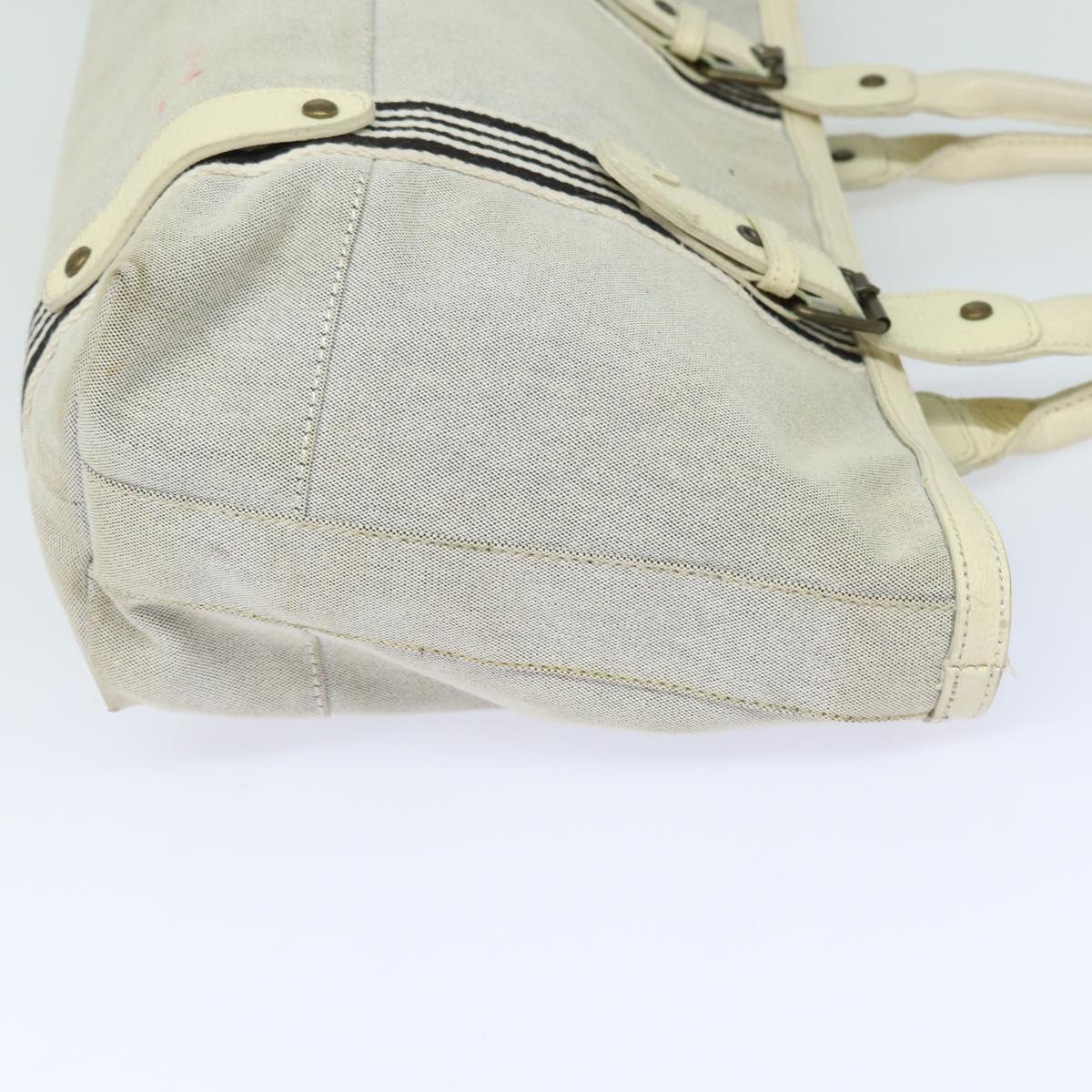 BURBERRY Blue Label Tote Bag Canvas Beige Auth bs15728