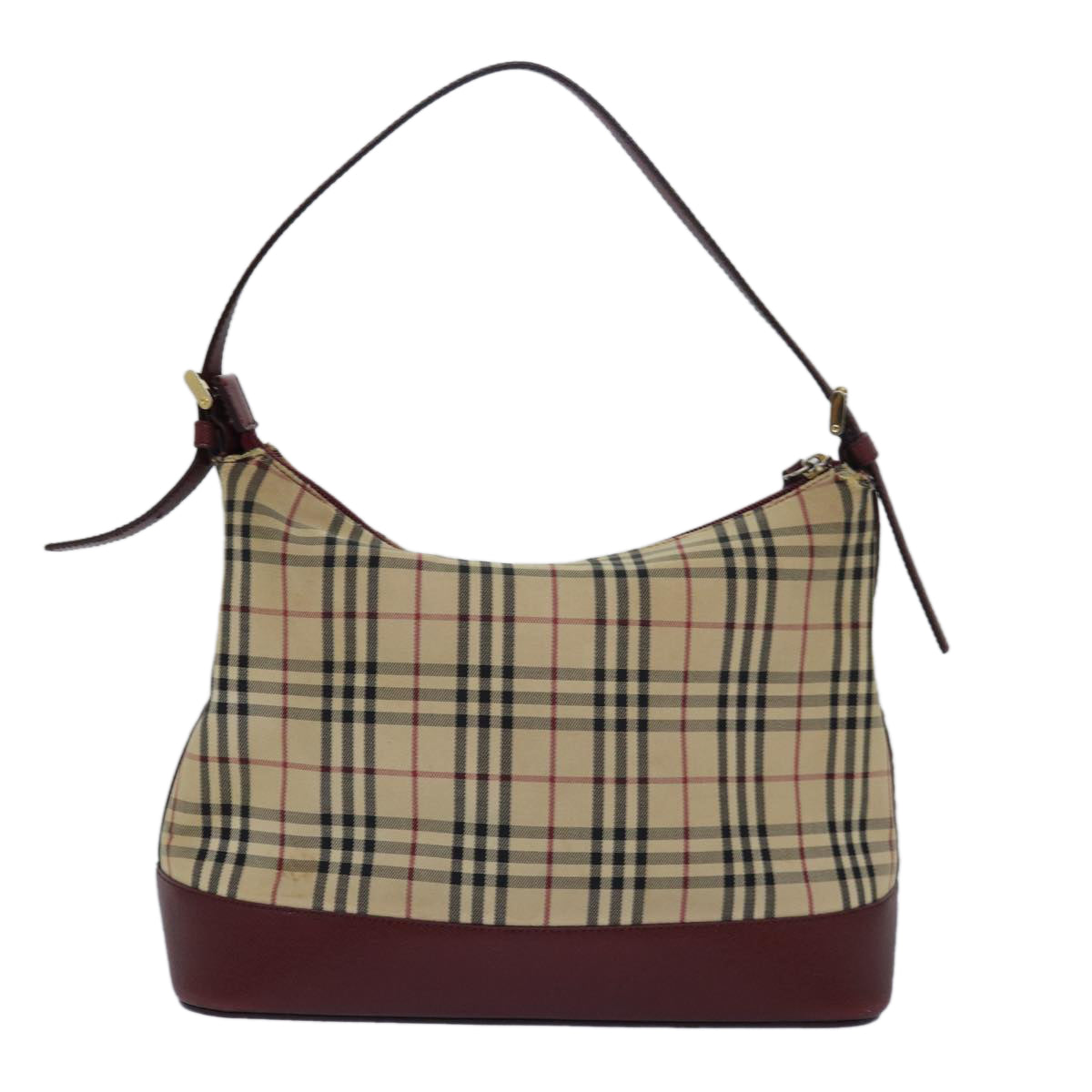 BURBERRY Nova Check Shoulder Bag Canvas Beige Auth bs15735 - 0