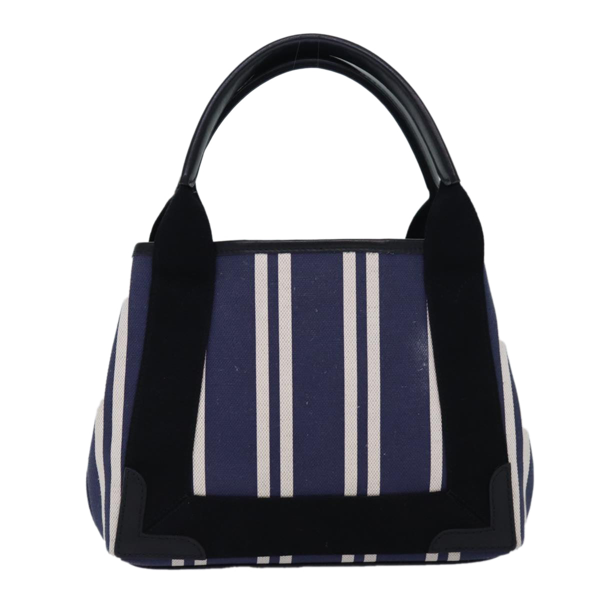 BALENCIAGA Navy Cabas XS Hand Bag Canvas 2way Navy 390346 Auth bs15772 - 0