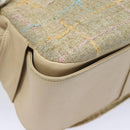 CHANEL Choco Bar Turn Lock Shoulder Bag Wool Multicolor CC Auth bs15780-18
