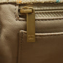 CHANEL Choco Bar Turn Lock Shoulder Bag Wool Multicolor CC Auth bs15780-25