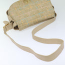 CHANEL Choco Bar Turn Lock Shoulder Bag Wool Multicolor CC Auth bs15780-6