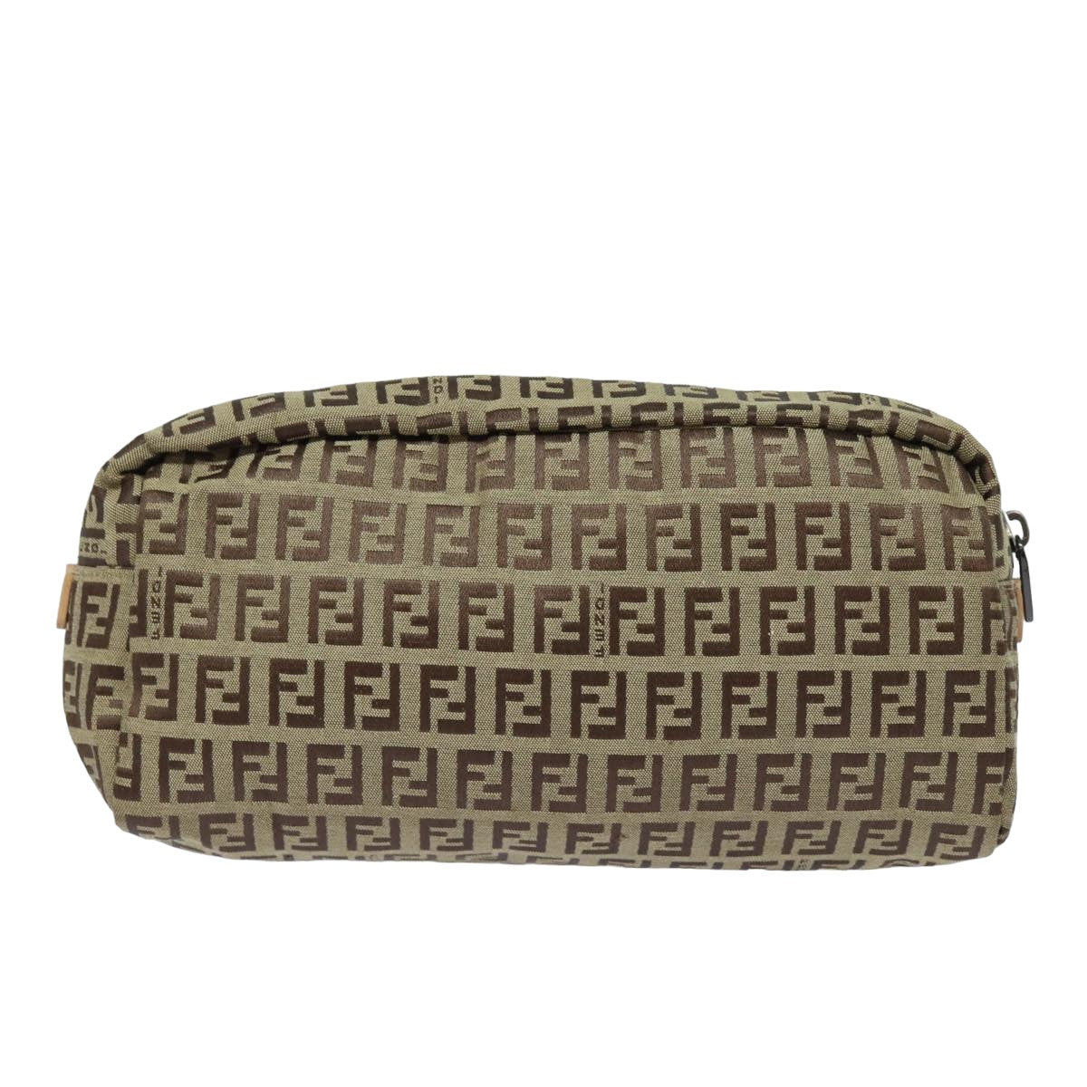 FENDI Zucchino Canvas Pouch Beige Auth bs15781 - 0