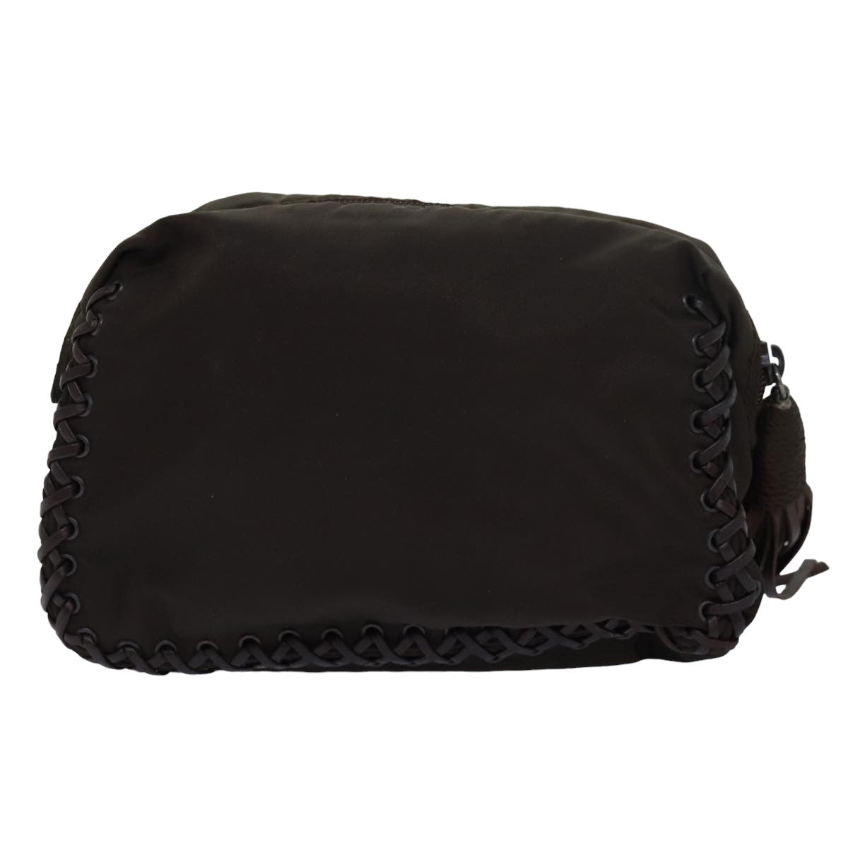 PRADA Pouch Nylon Brown Auth bs15791