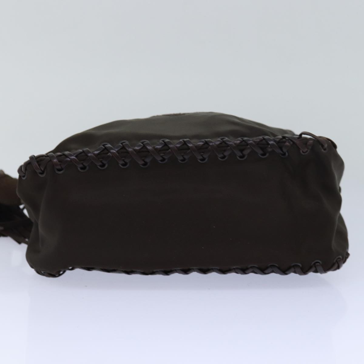 PRADA Pouch Nylon Brown Auth bs15791