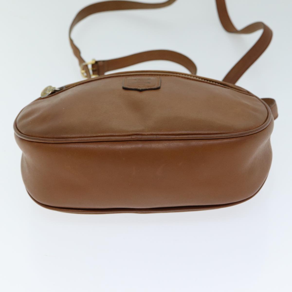 CELINE Shoulder Bag Leather Brown Auth bs15792