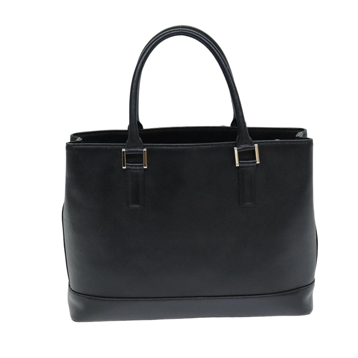 BURBERRY Hand Bag Leather Black Auth bs15794