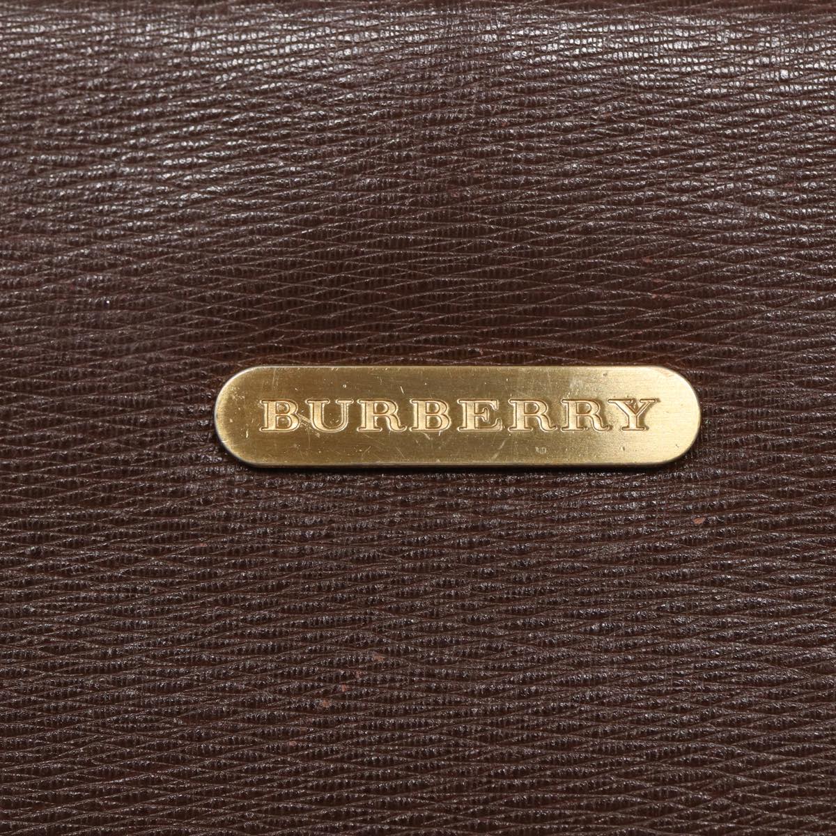 BURBERRY Tote Bag Leather Brown Auth bs15795