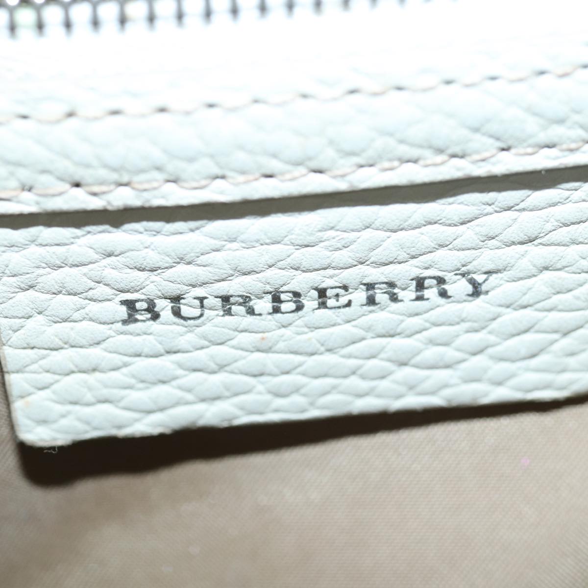 BURBERRY Nova Check Blue Label Shoulder Bag Nylon Beige Auth bs15801