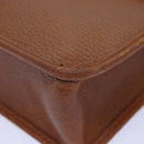 Burberrys Clutch Bag Leather Brown Auth bs15802-10