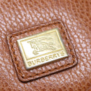 Burberrys Clutch Bag Leather Brown Auth bs15802-13