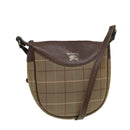 Burberrys Nova Check Shoulder Bag Canvas Beige Brown Auth bs15807-1