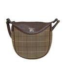 Burberrys Nova Check Shoulder Bag Canvas Beige Brown Auth bs15807-13