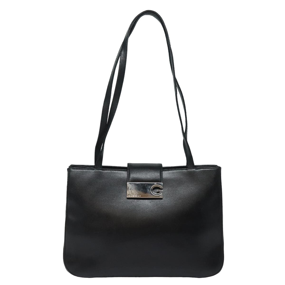 GIVENCHY Shoulder Bag Leather Black Auth bs15809