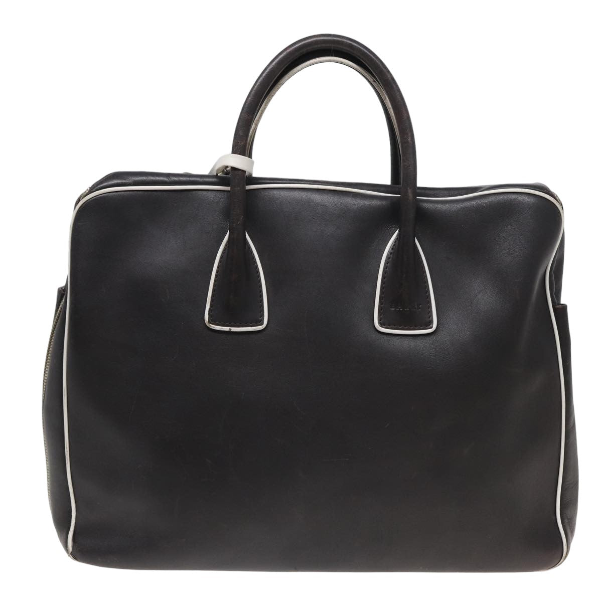 BALLY Business Bag Leather Black Auth bs15844 - 0