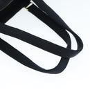 CHANEL Choco Bar Tote Bag Cotton Black CC Auth bs15847-7