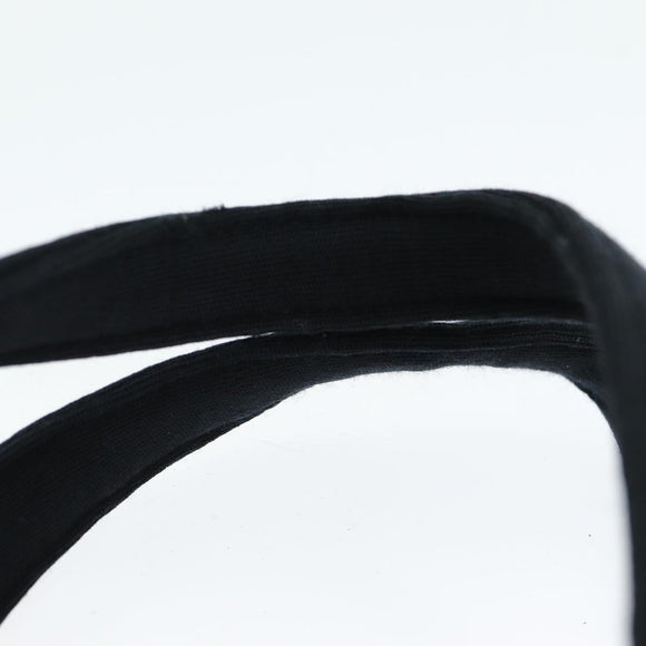 CHANEL Choco Bar Tote Bag Cotton Black CC Auth bs15847