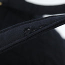 CHANEL Choco Bar Tote Bag Cotton Black CC Auth bs15847-8