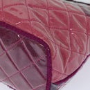 CHANEL Matelasse Chain Tote Bag Vinyl Pink CC Auth bs15858-14