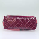 CHANEL Matelasse Chain Tote Bag Vinyl Pink CC Auth bs15858-5