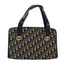 Christian Dior Trotter Canvas Hand Bag Canvas Navy Auth bs15874-1
