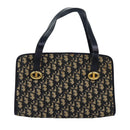 Christian Dior Trotter Canvas Hand Bag Canvas Navy Auth bs15874-13