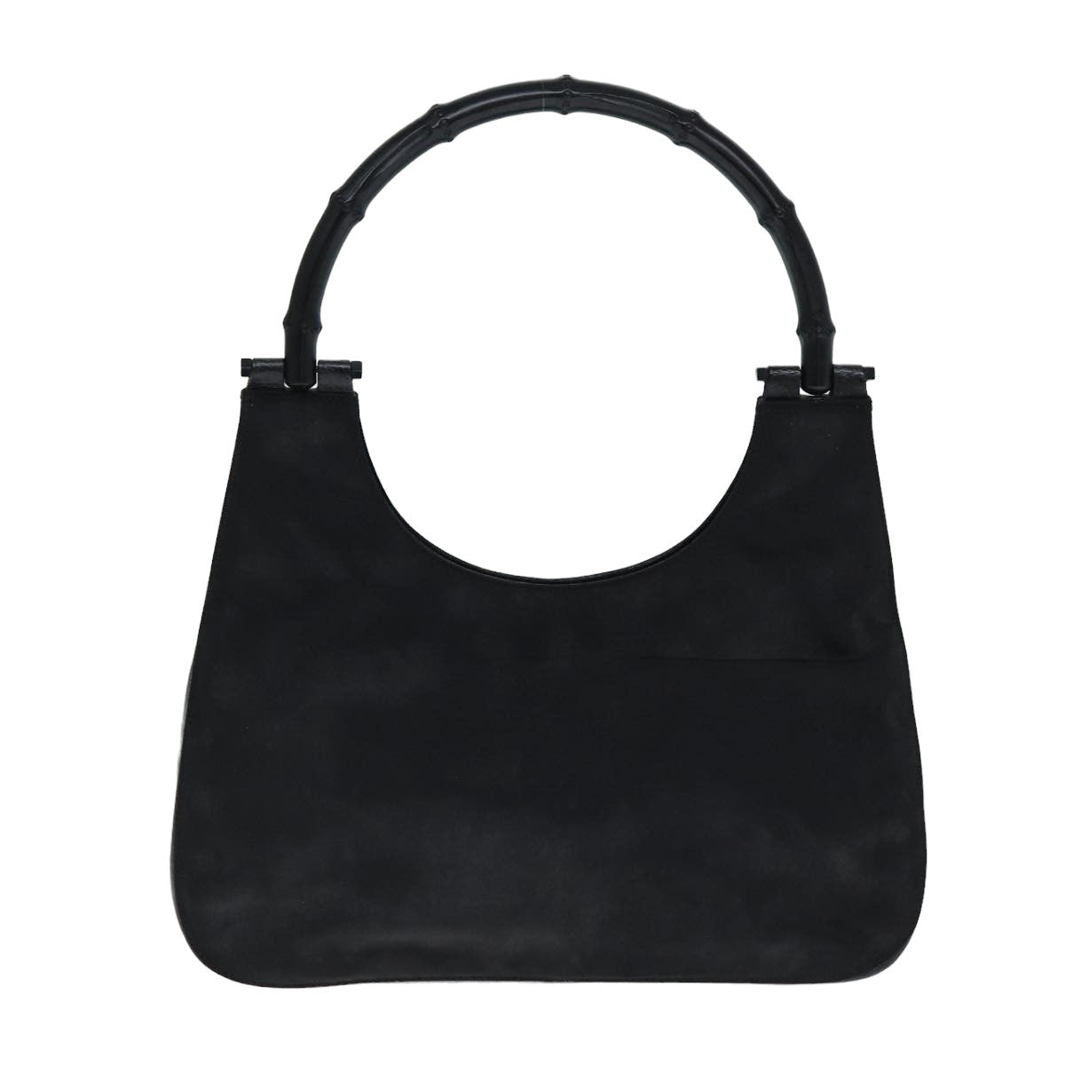 GUCCI Bamboo Hand Bag Nylon Black 001 3739 Auth bs15883