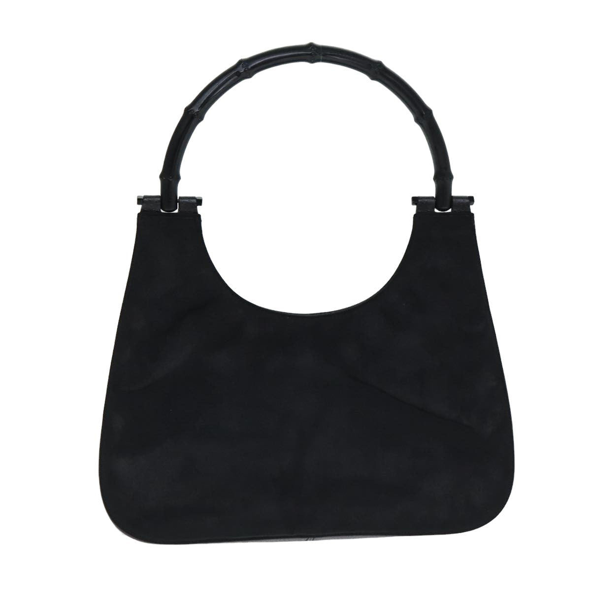 GUCCI Bamboo Hand Bag Nylon Black 001 3739 Auth bs15883