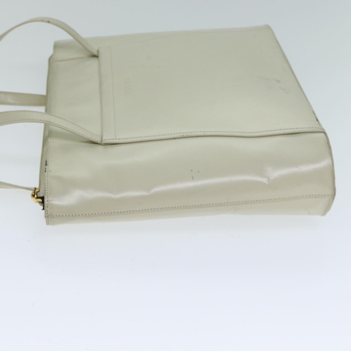 LOEWE Hand Bag Leather Beige Auth bs15888