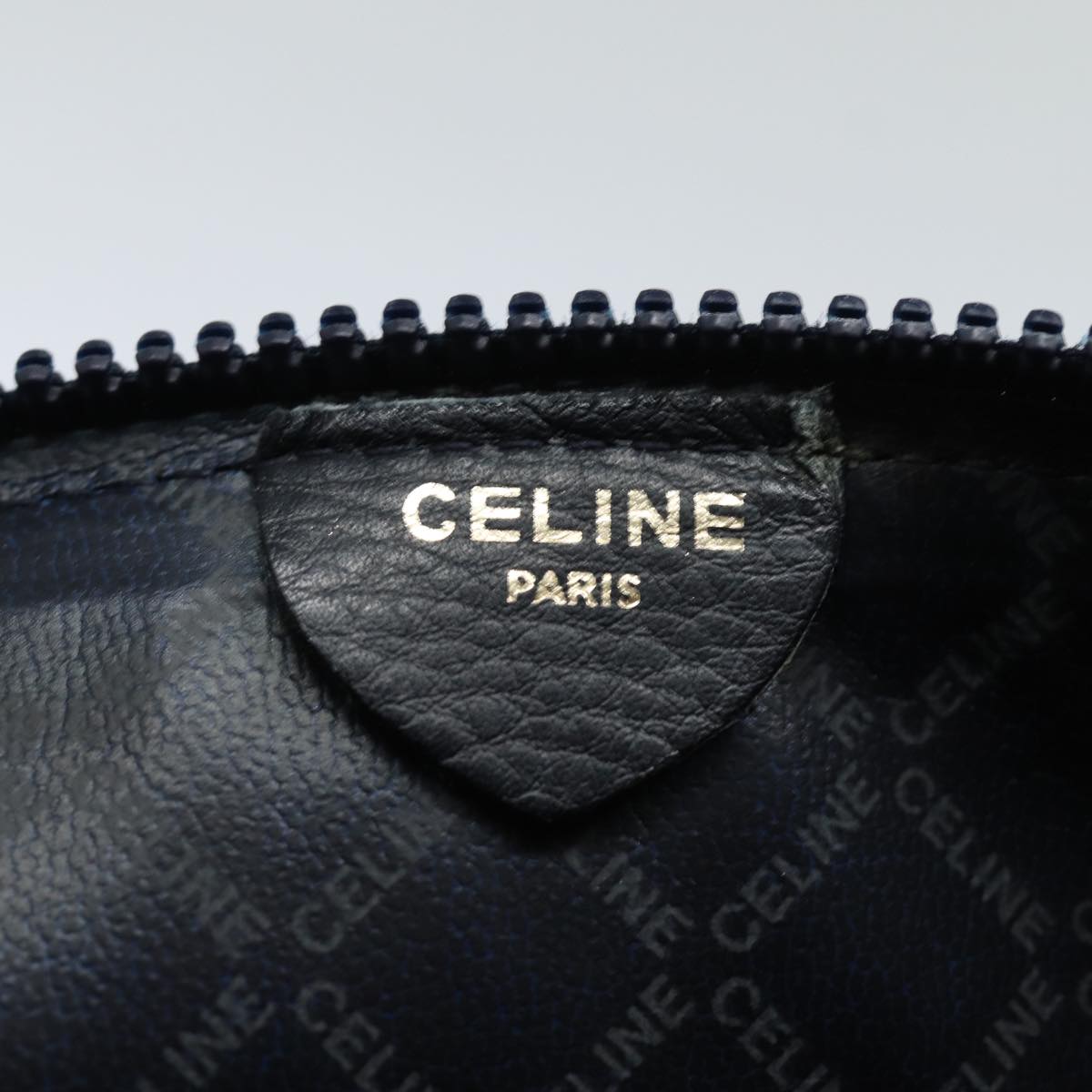 CELINE C Macadam Canvas Pouch Black Auth bs15889