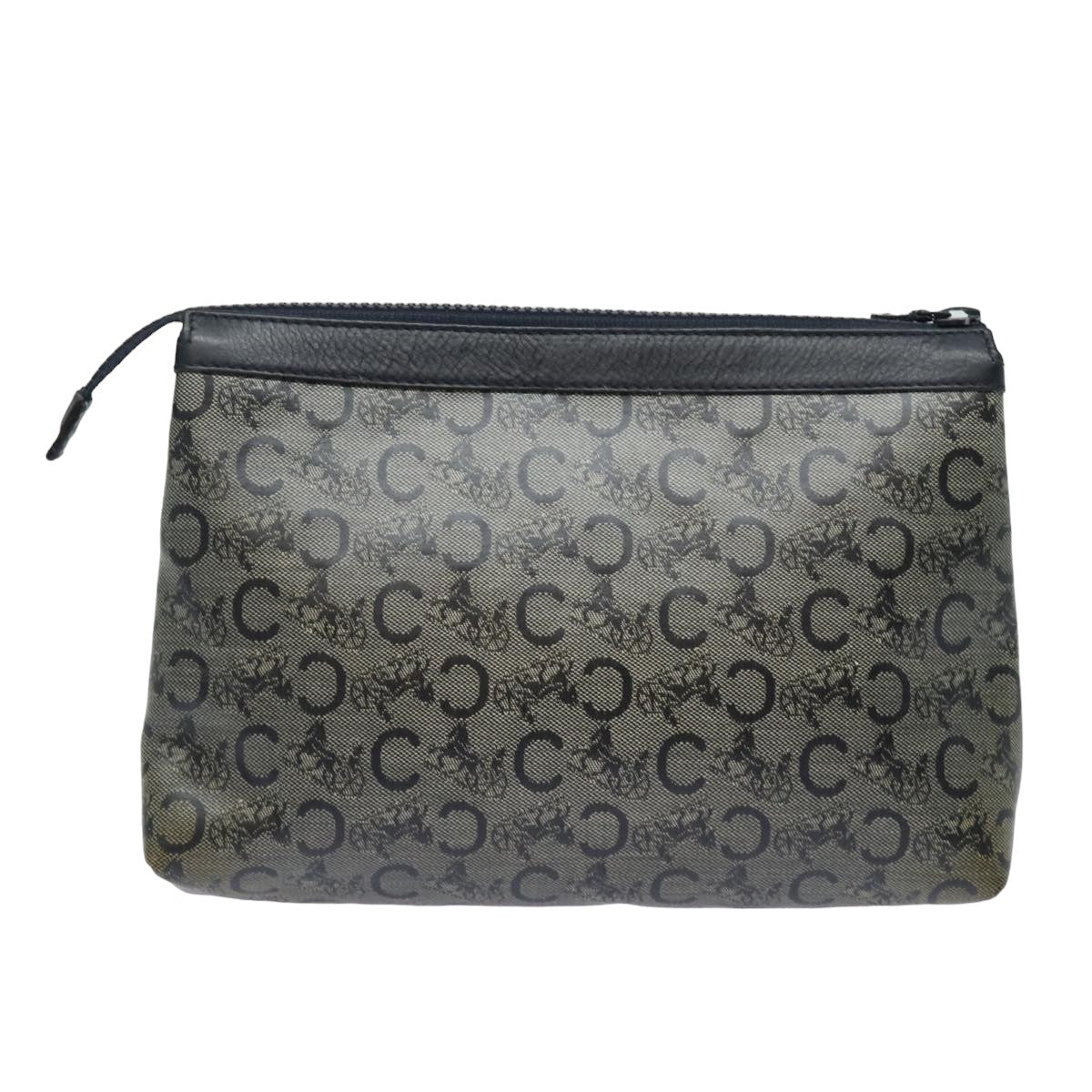 CELINE C Macadam Canvas Pouch Black Auth bs15889 - 0