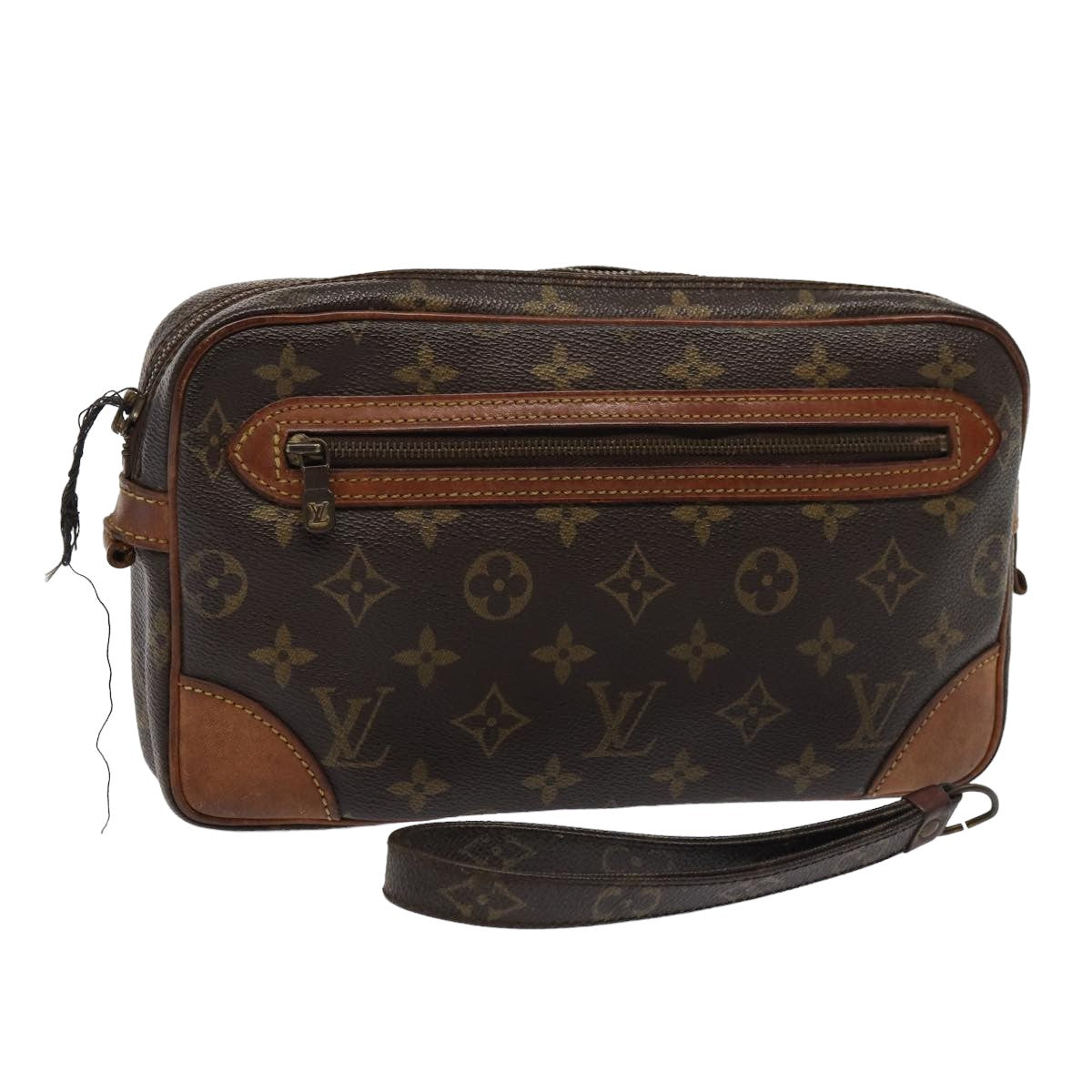 LOUIS VUITTON Monogram Marly Dragonne GM Clutch Bag Vintage M51825 Auth bs15902