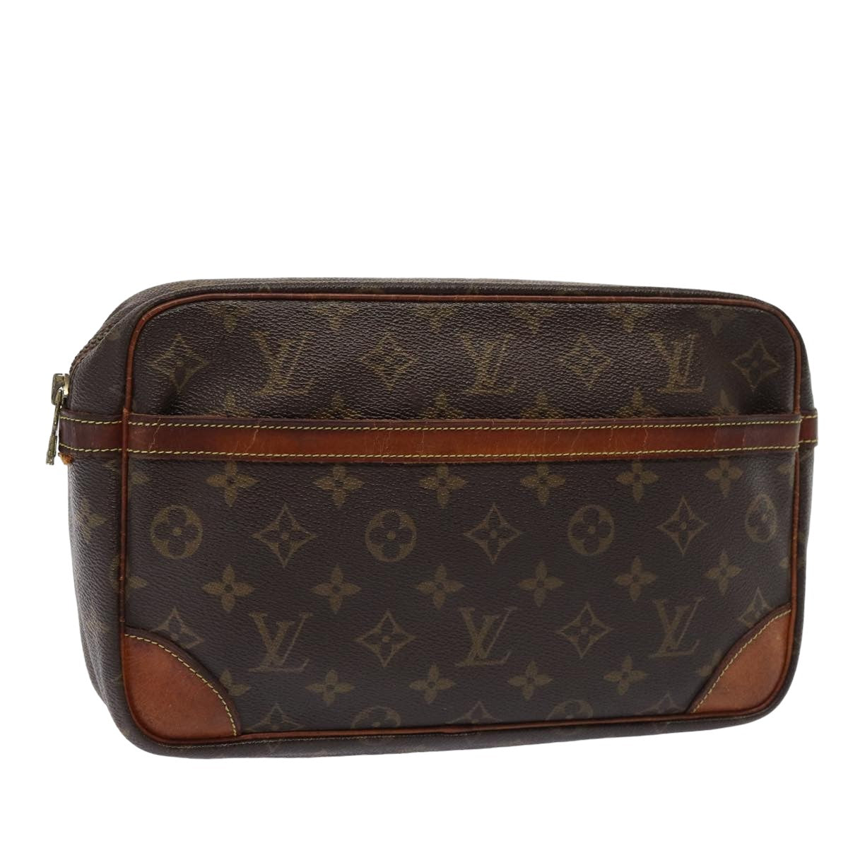 LOUIS VUITTON Monogram Compiegne 28 Clutch Bag M51845 LV Auth bs15907