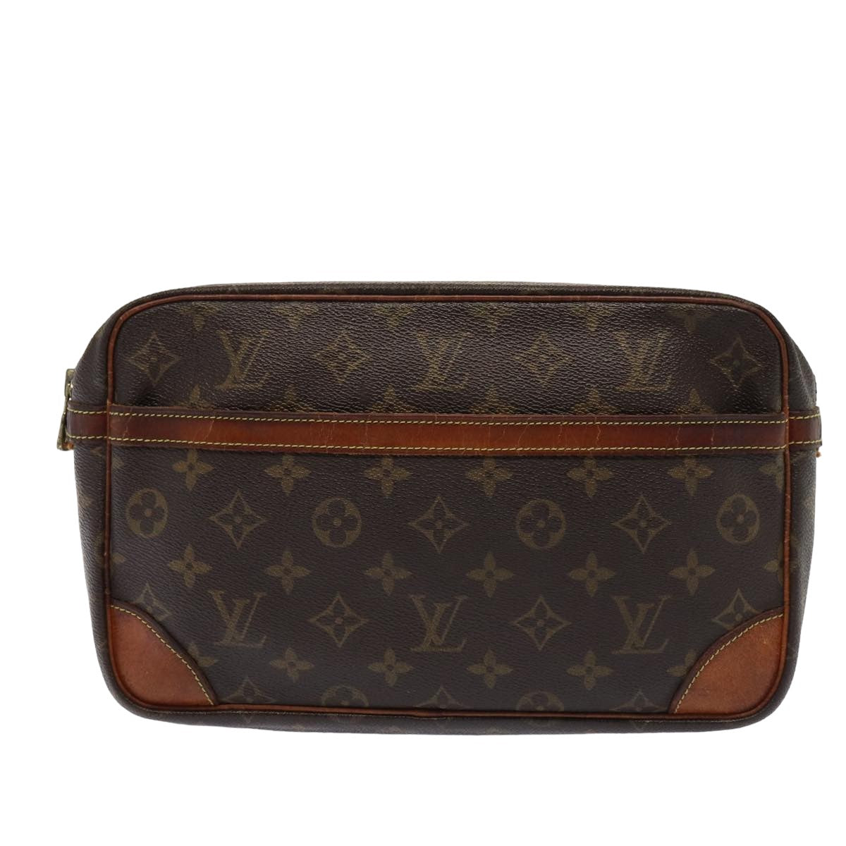 LOUIS VUITTON Monogram Compiegne 28 Clutch Bag M51845 LV Auth bs15907