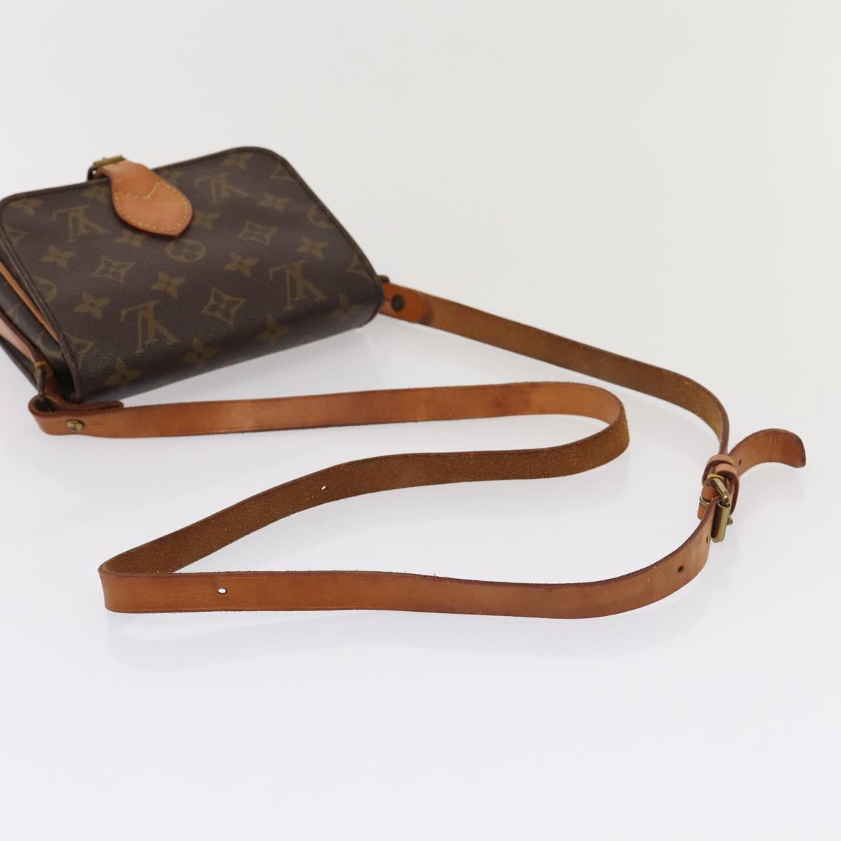 LOUIS VUITTON Monogram Cartouchiere PM Shoulder Bag M51254 LV Auth bs15916