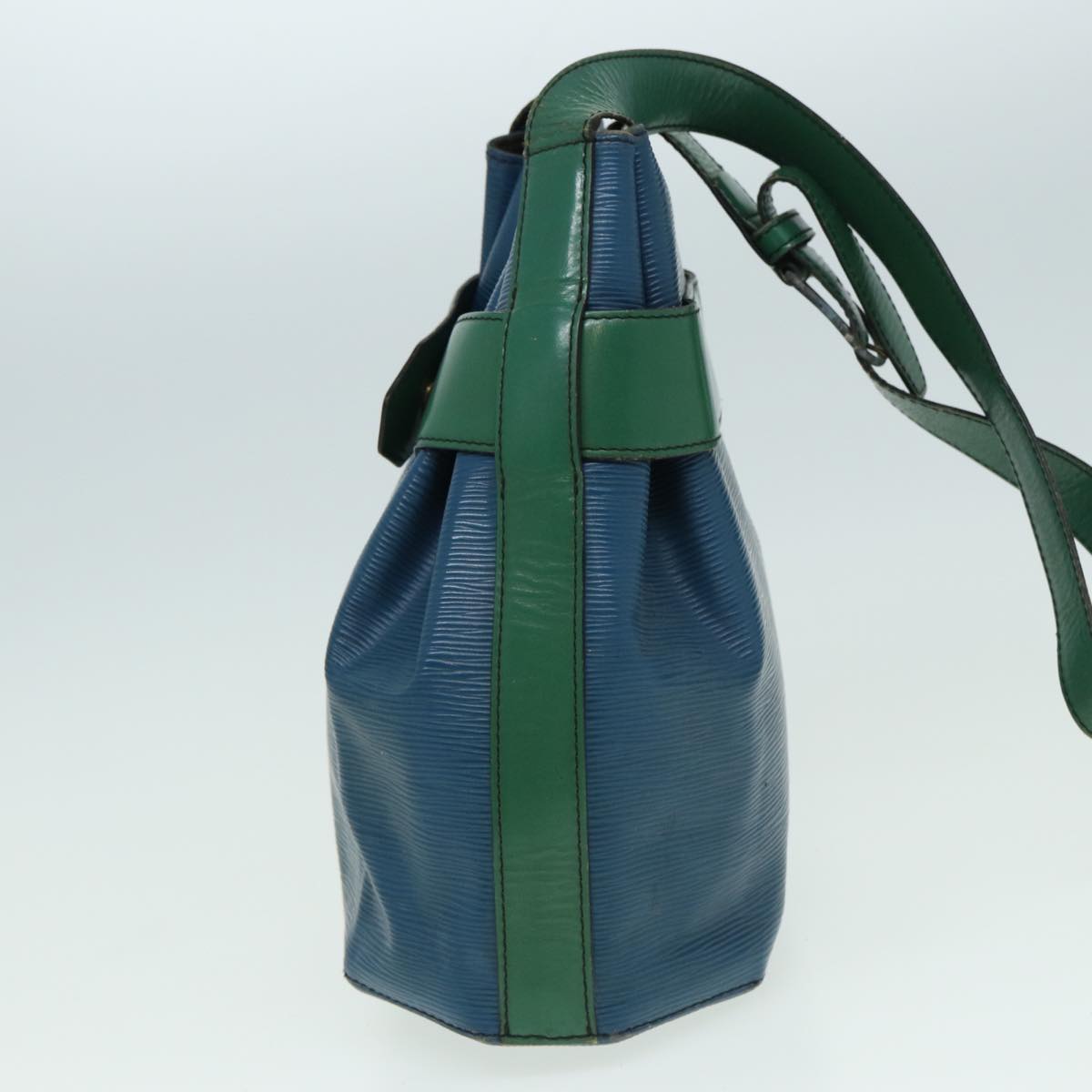 LOUIS VUITTON Epi Sac Depaule PM Shoulder Bag Bicolor Blue Green Auth bs15925