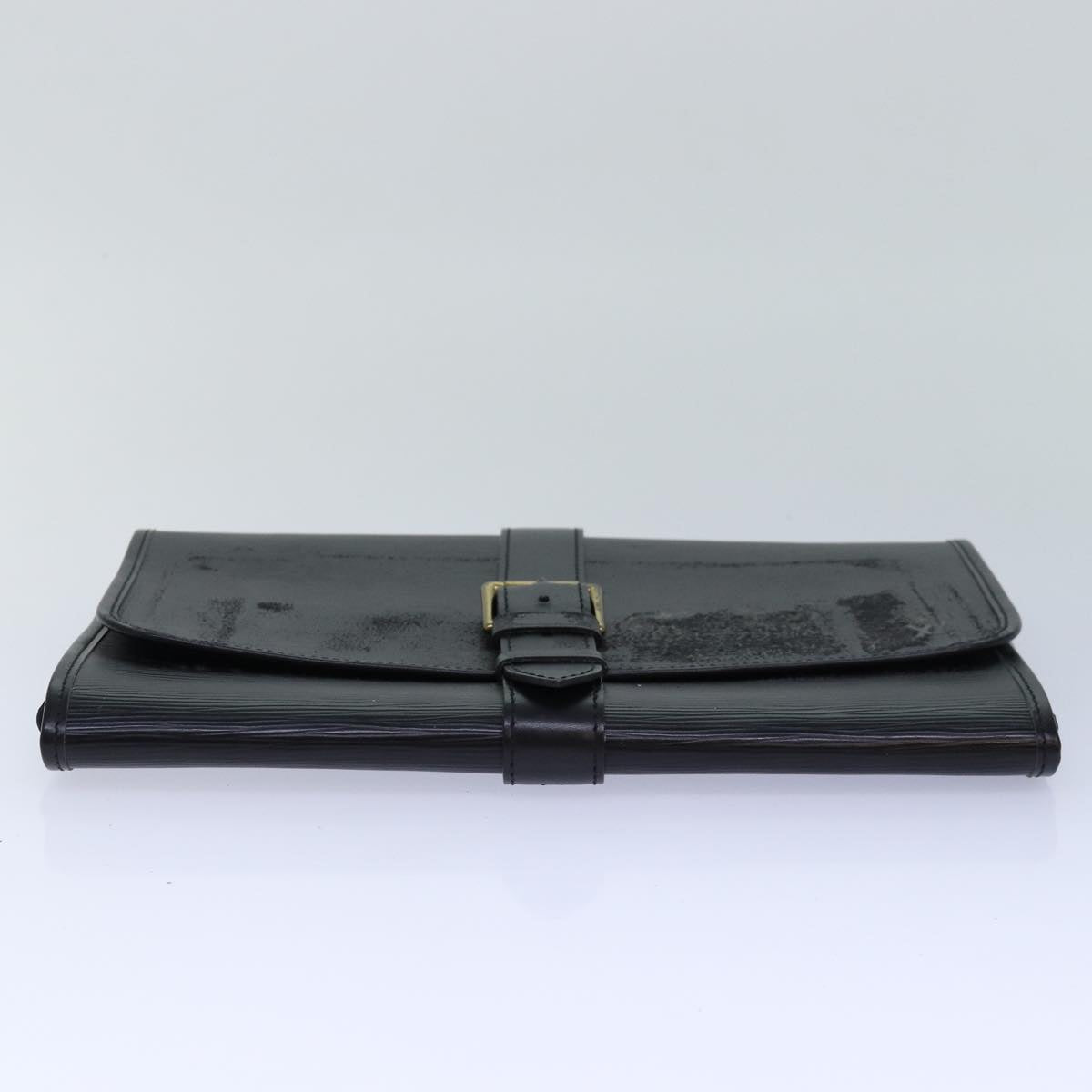 LOUIS VUITTON Epi Trousse Priant Clutch Bag Black M48372 LV Auth bs15951