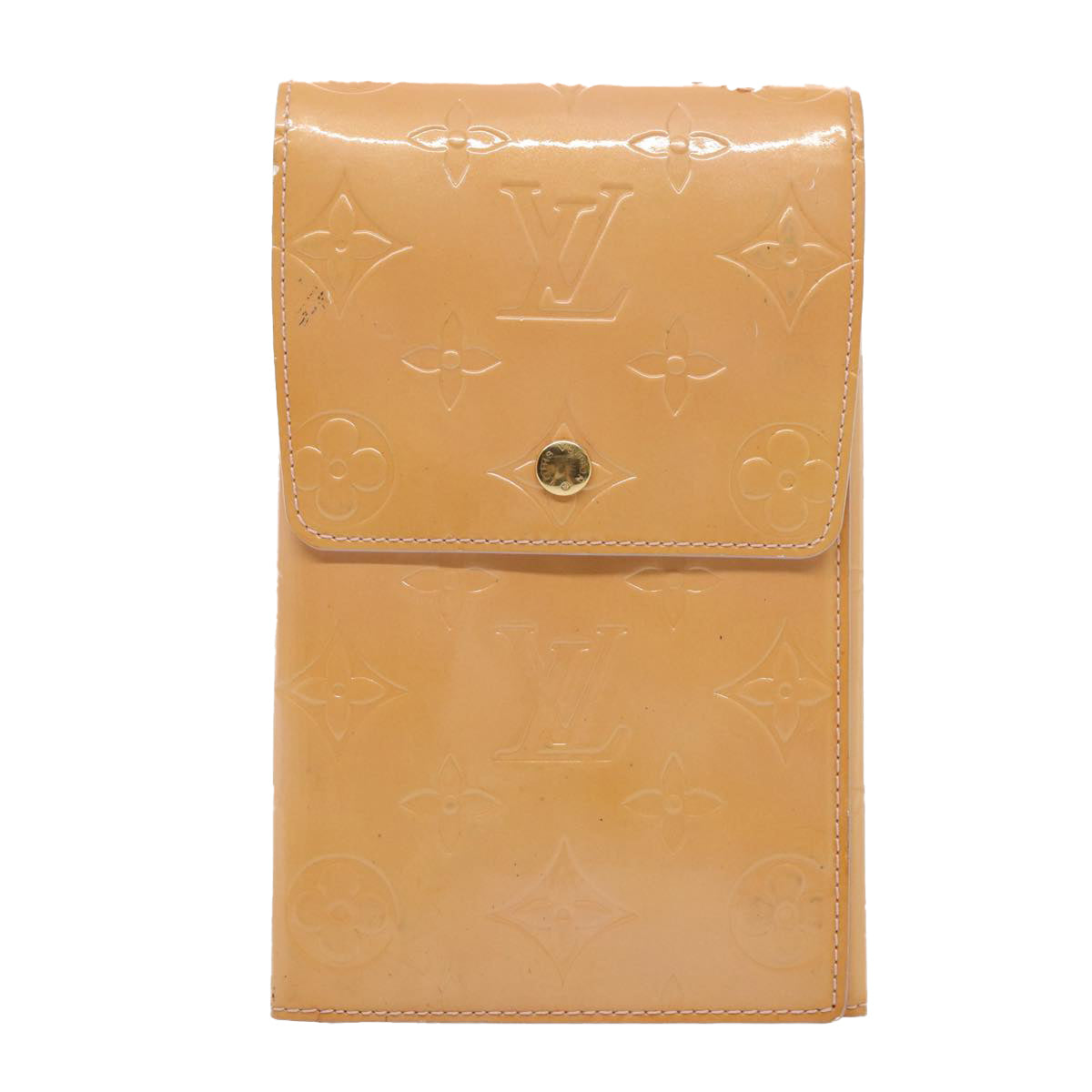 LOUIS VUITTON Monogram Vernis Walker Wallet Marshmallow Pink M91035 Auth bs15980