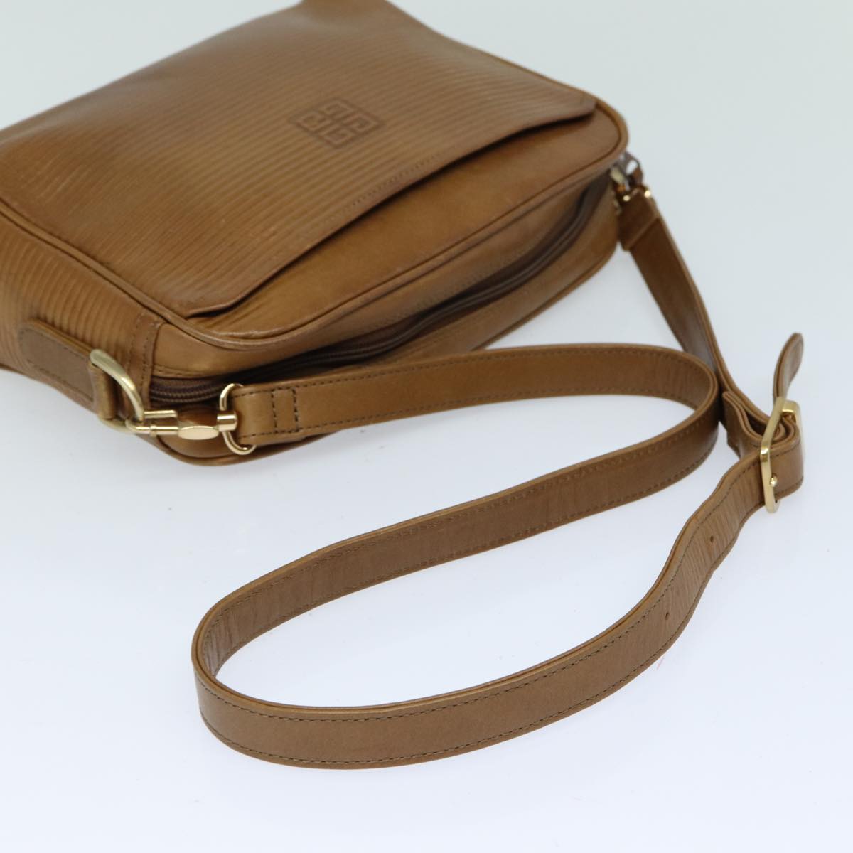 GIVENCHY Shoulder Bag Leather Brown Auth bs15984