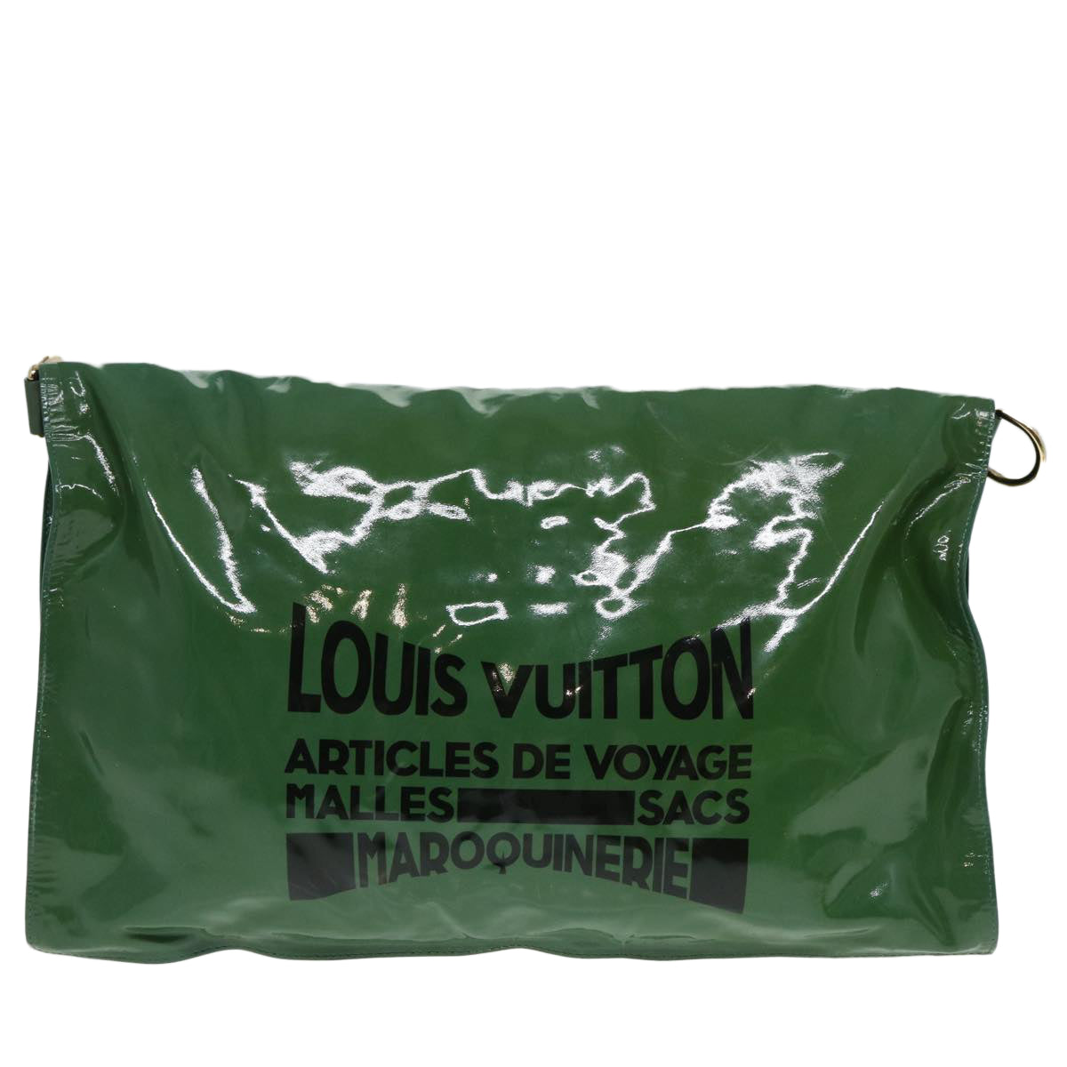 LOUIS VUITTON Busus Shoulder Bag Enamel Green LV Auth bs15987 - 0