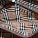 Burberrys Tote Bag Leather Brown Auth bs16014-19