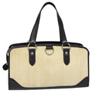 BURBERRY Tote Bag Straw Beige Auth bs16018-1
