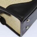 BURBERRY Tote Bag Straw Beige Auth bs16018-16