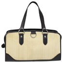 BURBERRY Tote Bag Straw Beige Auth bs16018-13