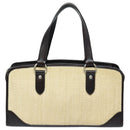 BURBERRY Tote Bag Straw Beige Auth bs16018-2