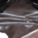 CHANEL Bicolore Pouch Leather Brown CC Auth bs16047-9